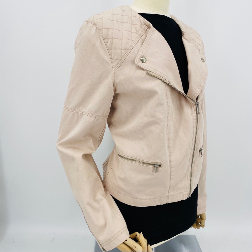 NWT Gap Pink Denim Zip Jean Jacket - Picture 2 of 6